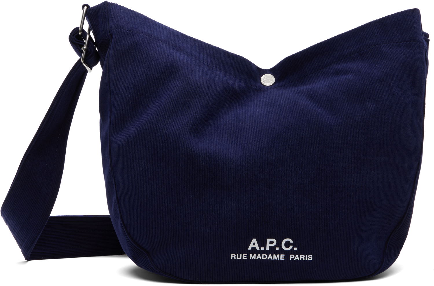 Taška cez rameno A.P.C. A.P.C. Journal Corduroy Satchel Navy | PSALI-M61939, 0