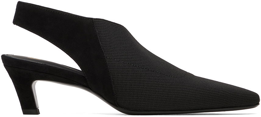 Tenisky a topánky TOTEME 'The Mid Heel Elastic Slingback' Heels Čierna | 242-WAS1419-FB0152, 0