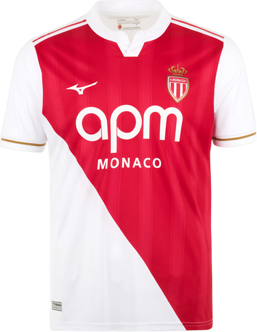 Dres Mizuno AS Monaco Home Jersey 2025/26 Červená | p2gacx75-59, 0