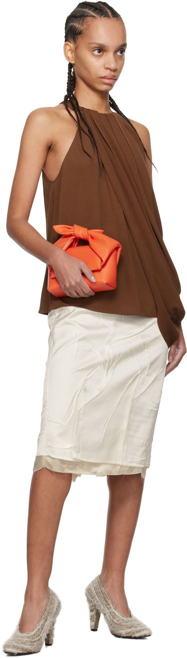 Taška cez rameno JW Anderson JW Anderson Small Bow Twister Top Handle Bag Oranžová | HB0699-LA0355, 3