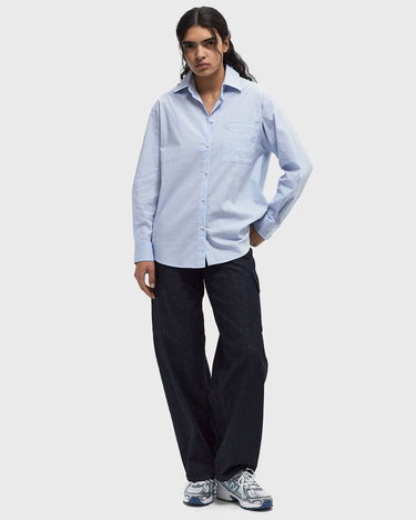 Košeľa ØLÅF Oversized Striped Shirt, L Modrá | W190301, 1