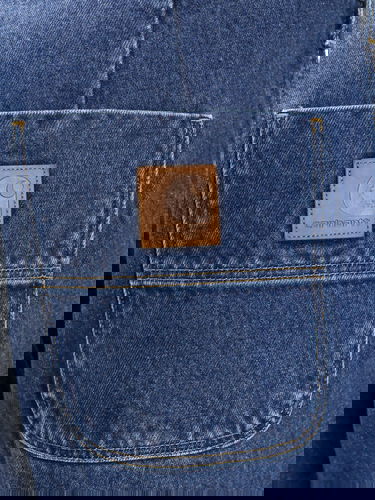 Džínsy Carhartt WIP Straight Fit Pleated Jeans Modrá | I0347320106, 2