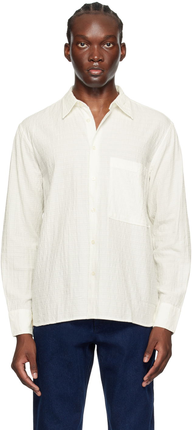 Košeľa Universal Works Universal Works Square Pocket Shirt Biela | P3040, 0