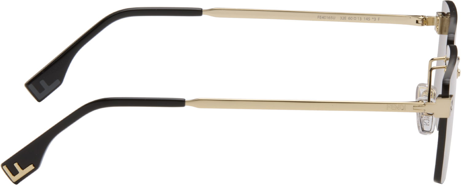 Slnečné okuliare FENDI Sky Rectangular Rimless Sunglasses Hnedá | FE40165UM6032E 840126860023, 1