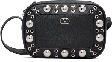 Taška cez rameno Valentino Valentino Garavani Nellcôte Calfskin Studded Shoulder Bag Čierna | 7Y2B0R74MJL, 0