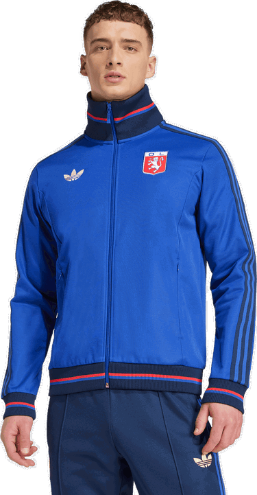 Vetrovka adidas Originals Olympique Lyon 75 Anniversary Track Jacket Modrá | jl8078, 4