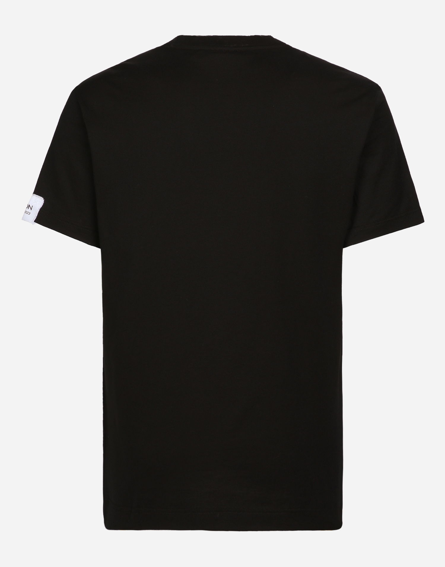 Tričko Dolce & Gabbana Cotton Round-neck T-shirt With Patch Čierna | G8QI4TFU7EQN0000, 1