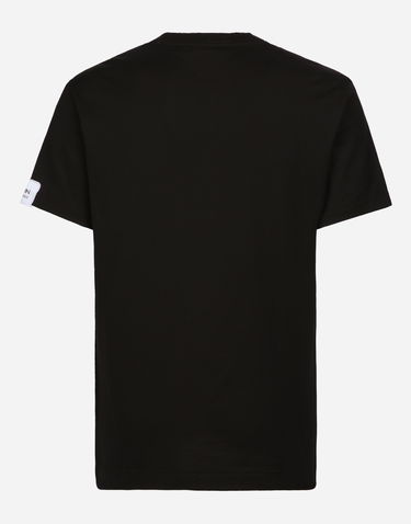 Tričko Dolce & Gabbana Cotton Round-neck T-shirt With Patch Čierna | G8QI4TFU7EQN0000, 1