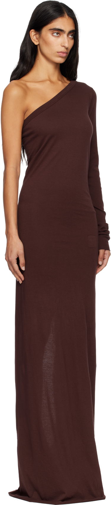 Šaty Rick Owens DRKSHDW Concordians Ziggy One-Shoulder Maxi Dress Čierna | DS02E7511 RN, 4