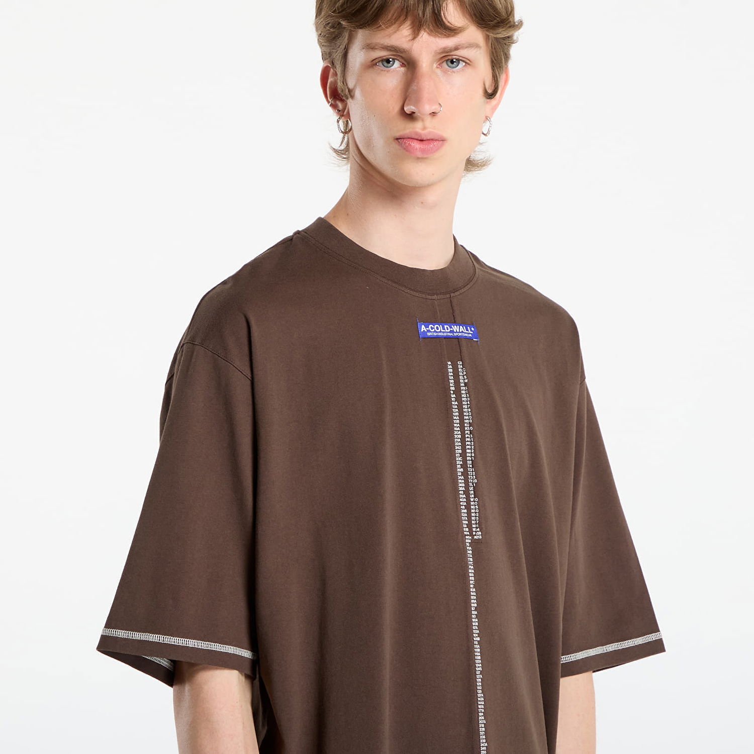 Tričko A-COLD-WALL* A-COLD-WALL* Night Shift T-Shirt Hnedá | ACWMTS220 Brown, 1