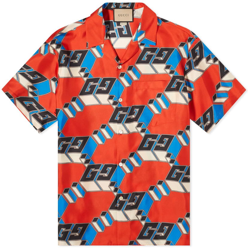 Košeľa Gucci GG Game Big Vacation Shirt Červená | 770432-ZAPEX-6356