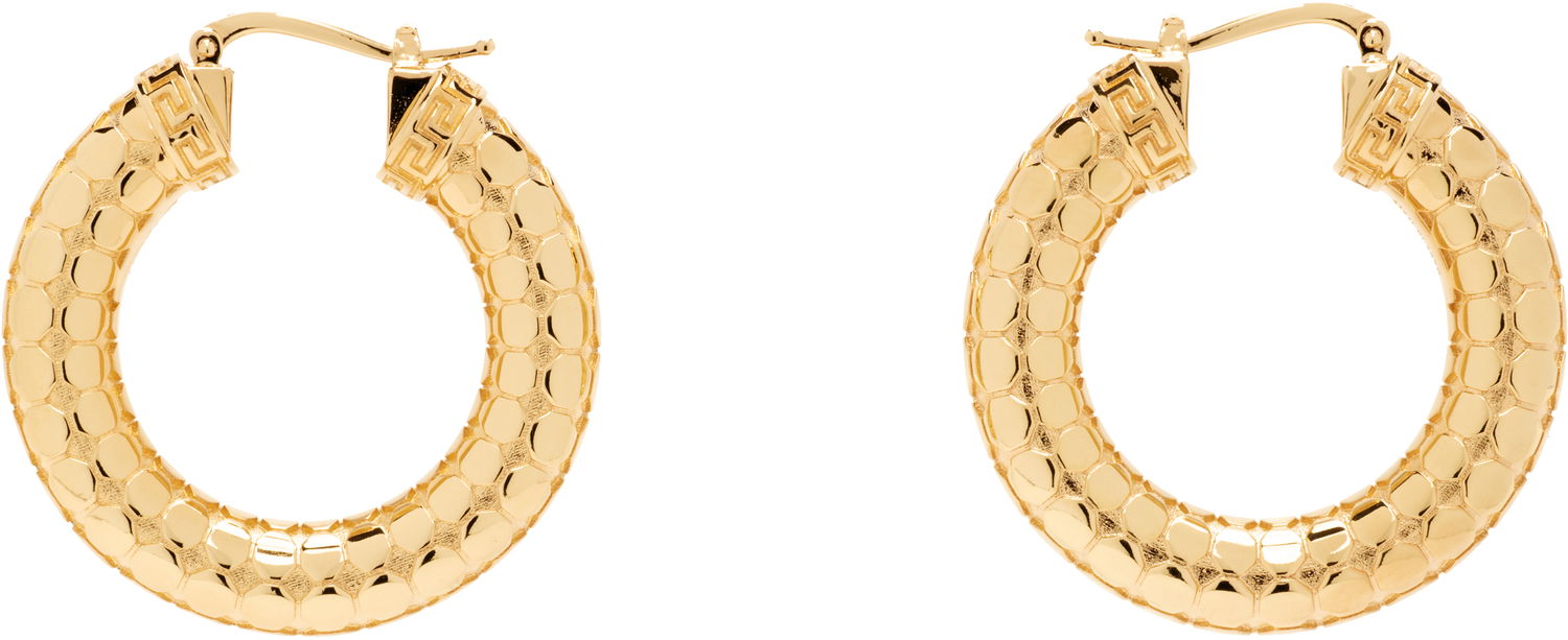 Náušnice Versace Versace Greca Gold Hoop Earrings Žltá | 1020562_1A00620, 0