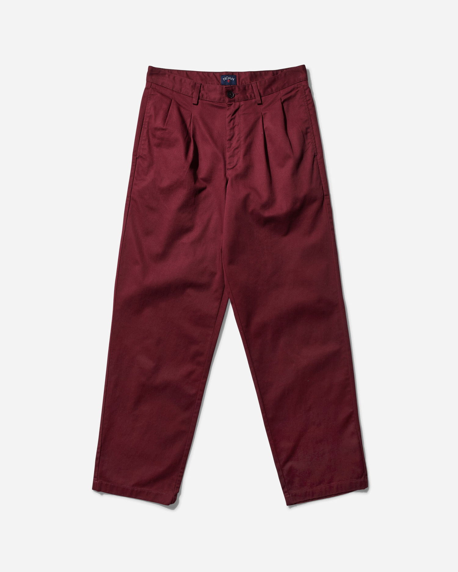 Nohavice Noah Twill Double-Pleat Pants Vínová | P113FW24 WNE, 1