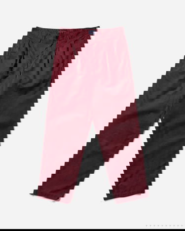 Nohavice Noah Twill Double-Pleat Pants Vínová | P113FW24 WNE, 1