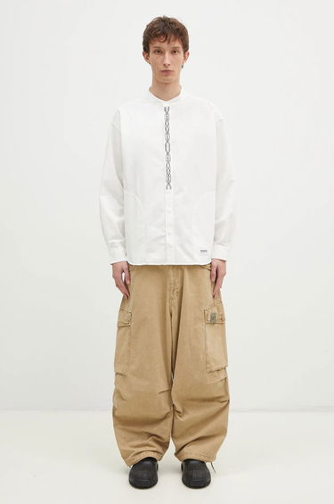 Košeľa Neighborhood NEIGHBORHOOD Regular Fit Band Collar Shirt Biela | 242AQNH.SHM04, 4