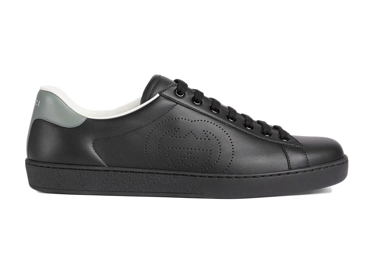 Tenisky a topánky Gucci Ace Perforated Interlocking G 'Black' Čierna | 599147 AYO70 1069, 0