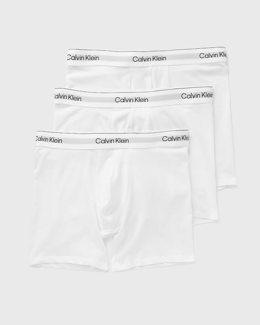 Boxerky CALVIN KLEIN Boxer Brief Icon Cotton Stretch 3-Pack Biela | LV00NB4394100