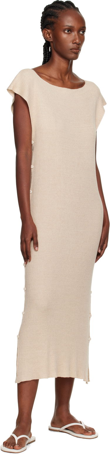 Šaty Baserange Baserange Franca Maxi Dress Béžová | DRFR-LS-AU25, 3
