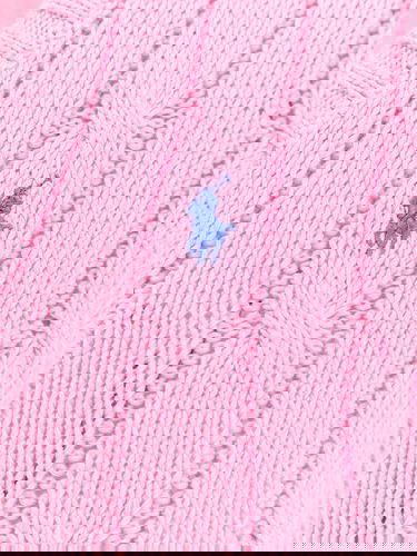 Sveter Polo by Ralph Lauren Pink Cable Knit V-Neck Sweater Ružová | 211891641004, 2