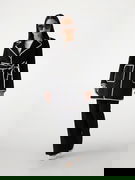 Wool Blend Coat with Contrast Stitching