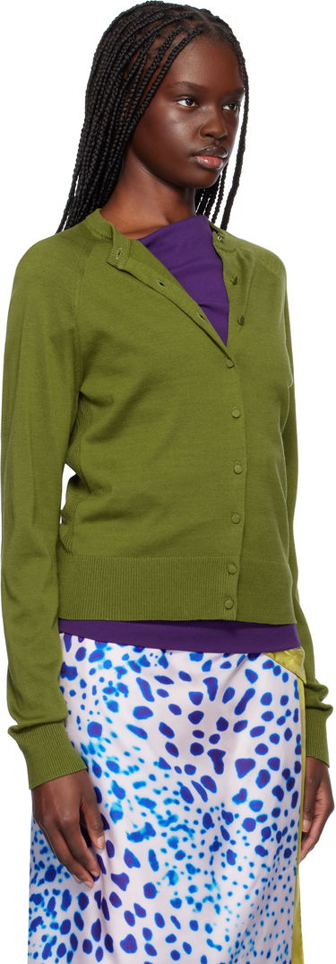 Sveter Dries Van Noten Dries Van Noten Cotton Knit Cardigan Zelené | 251-011207-1702, 1