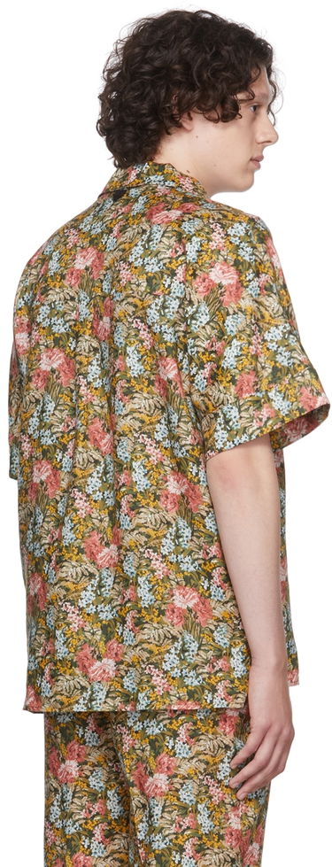 Košeľa Erdem Floral-Print Short Sleeve Shirt Zelené | MV22_503MLFL PHILIP SHIRT, 2