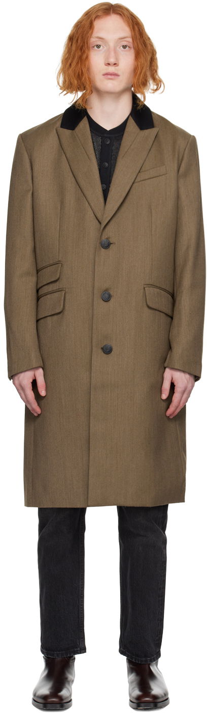 Kabáty rag & bone Cambridge Wool-Blend Overcoat Hnedá | MBW22H2336AMML, 0