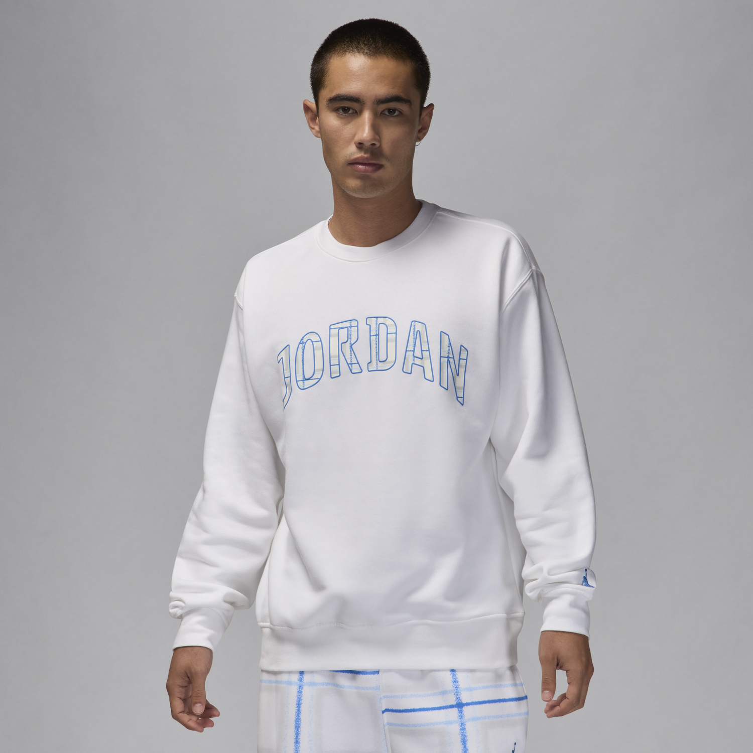 Mikina Jordan Essentials Fleece Crewneck Sweatshirt Biela | FV7460-100, 1