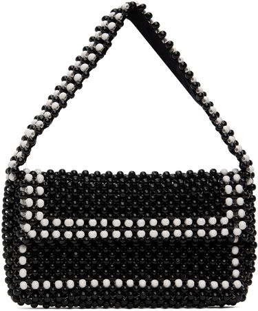 Taška cez rameno YMC Beaded Shoulder Bag Čierna | QBWMA, 0