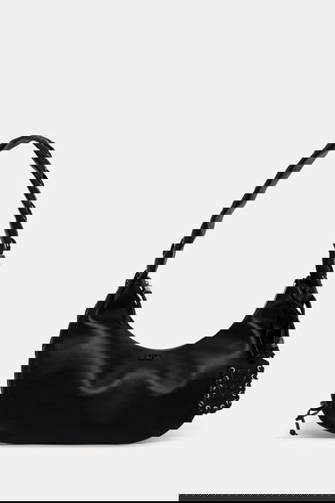 Kabelka GANNI Hobo Bag Medium Laces Čierna | A7295, 0