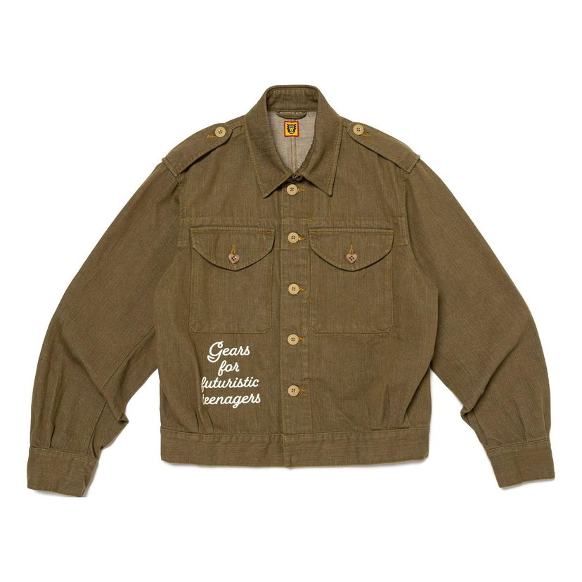 Bunda Human Made HUMAN MADE Military Denim Jacket Zelené | HM25JK007