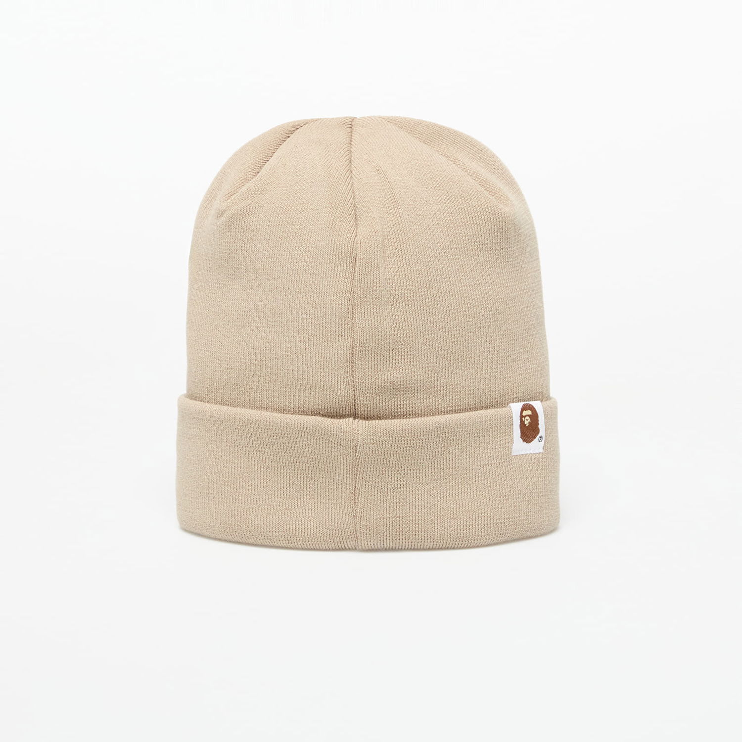 Kulicha BAPE A BATHING APE One Point Ape Head Knit Cap Béžová | 001HTL301006MBEI, 1