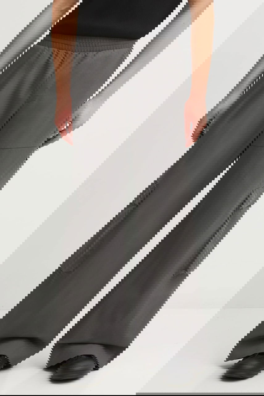 Cargo nohavice HELIOT EMIL Wide Leg Elastic Waist Cargo Pants Šedá | AW25.M.10.207.DGY05.CO, 0