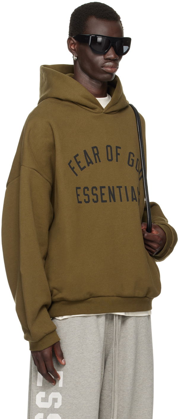 Mikina Fear of God Essentials Printed Logo Hoodie Zelené | 192BT246254F, 1
