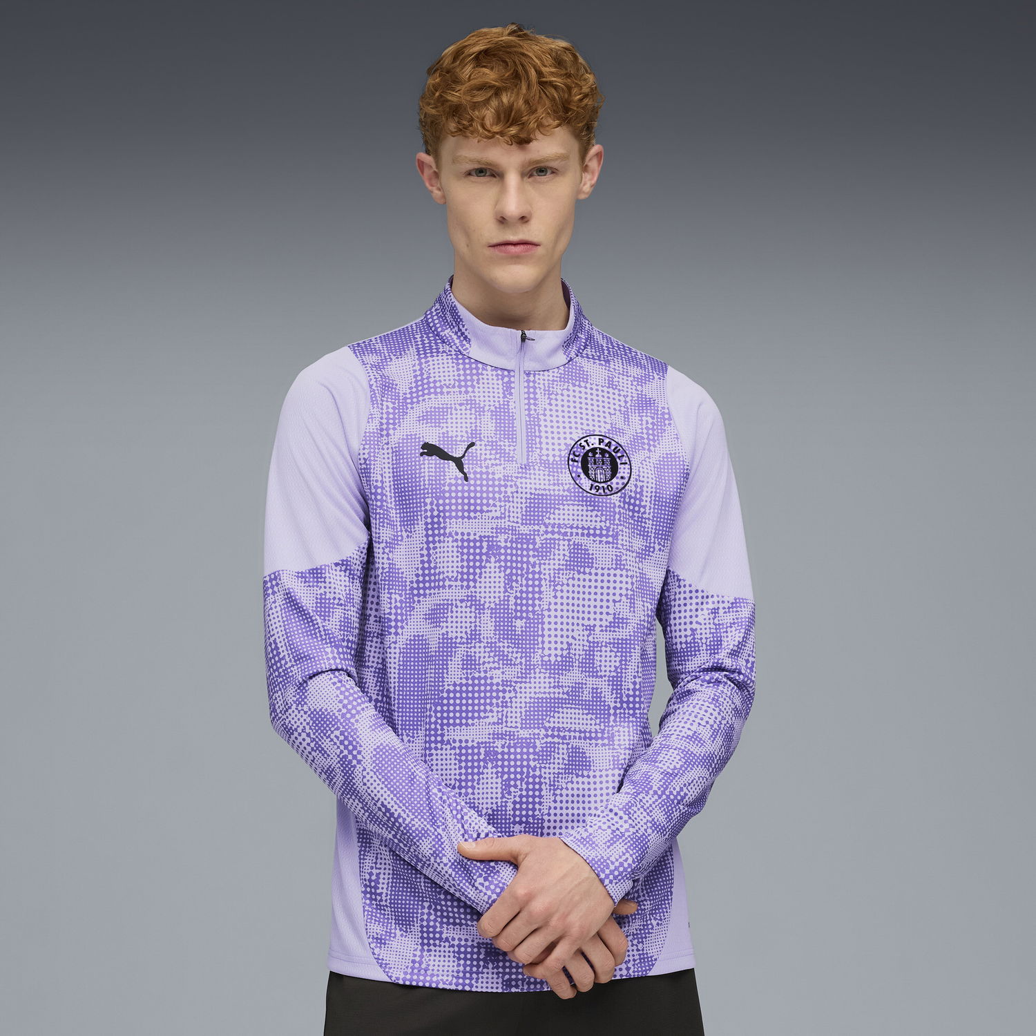 Mikina Puma FC St. Pauli Men's Training Quarter-Zip Fialová | 783578_10, 1