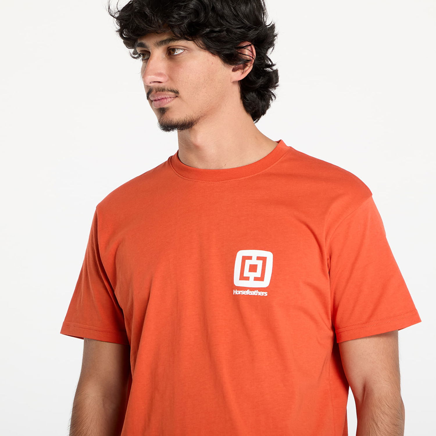 Tričko Horsefeathers Mini Logo T-Shirt Orange Rust M Oranžová | SM1217Z, 1