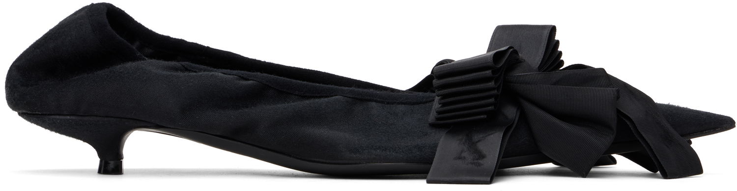 Tenisky a topánky Balenciaga Suede Bow Kitten Heel Pumps Čierna | 804338 W2H82, 0