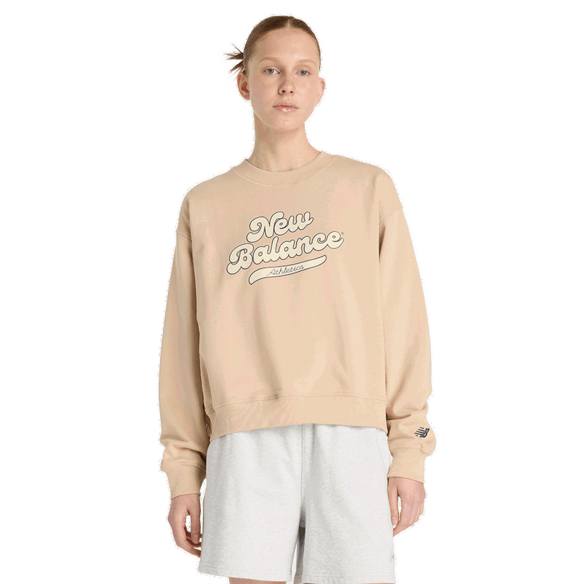 Mikina New Balance Athletics Legacy Crew Sweatshirt Béžová | WT53901-DLA
