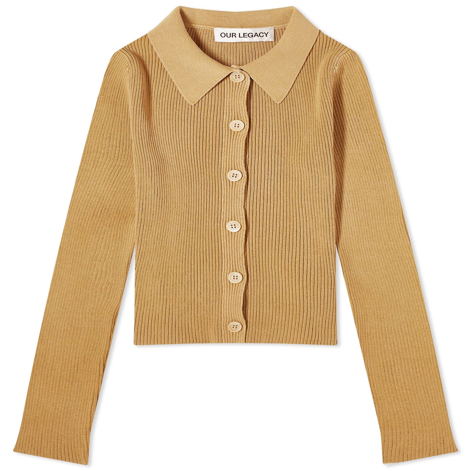 Polo tričko OUR LEGACY Long Sleeve Mazzy Knit Polo Shirt Oranžová | W2243MW, 0