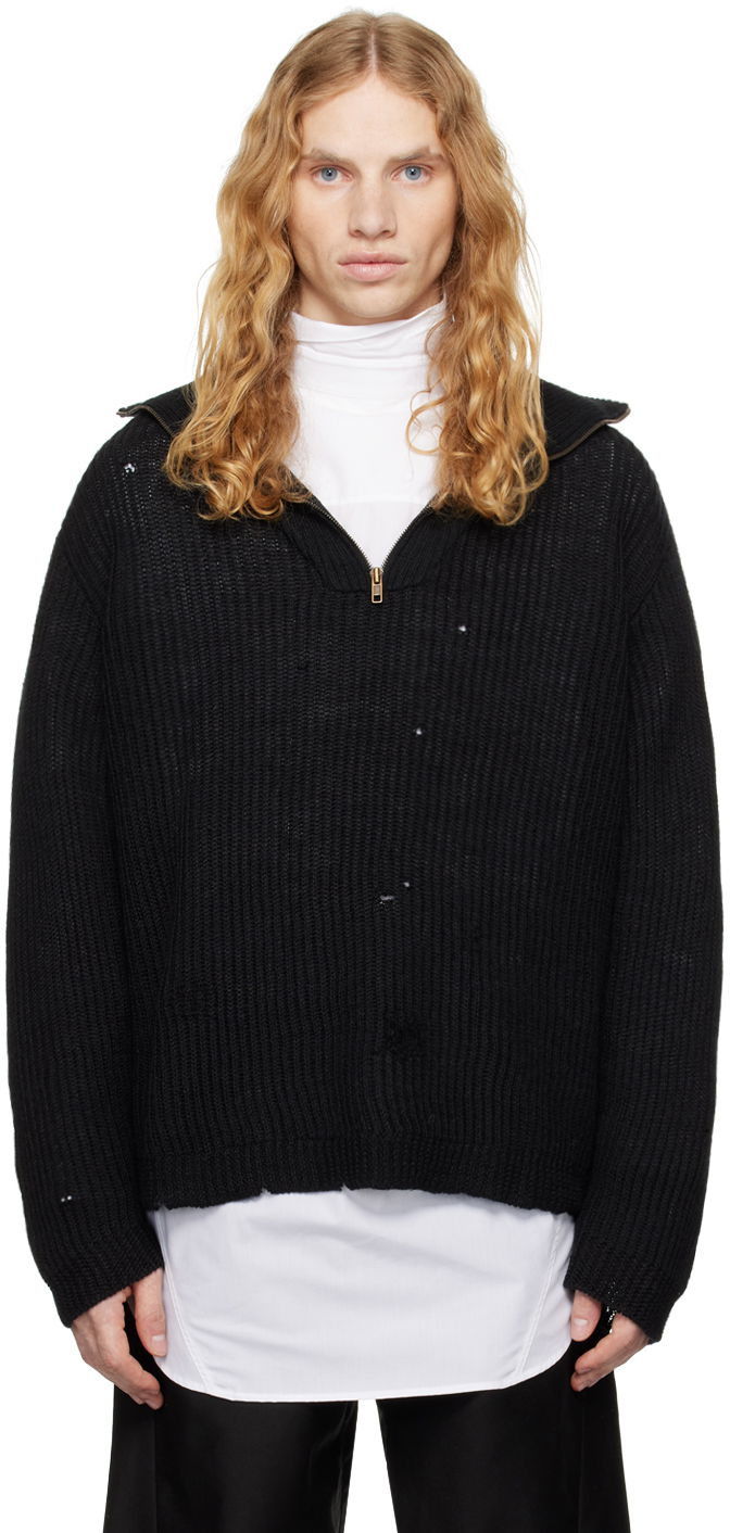 Sveter Maison Margiela Shetland Knit Sweatshirt Čierna | S67HL0008 M13024, 0