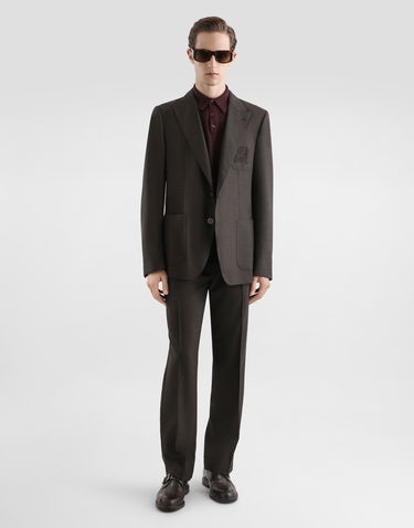 Nohavice Dolce & Gabbana Dolce & Gabbana Drawstring Wool Canvas Trousers Čierna | GP1O1THU2BOS8230, 1