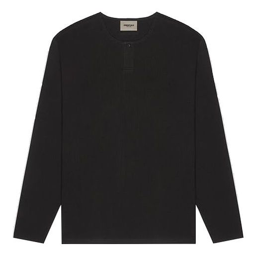 Sveter Fear of God Essentials Thermal Long Sleeve T-Shirt Čierna | FOG-FW20-185