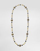 Dolce & Gabbana Sicily 18K Gold, Black Sapphires & Jade Necklace