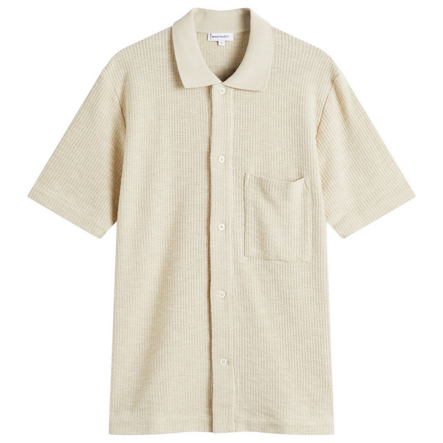 Polo tričko NORSE PROJECTS Norse Projects Gustav Crochet Short Sleeve Shirt Béžová | N01-0683-2064, 1