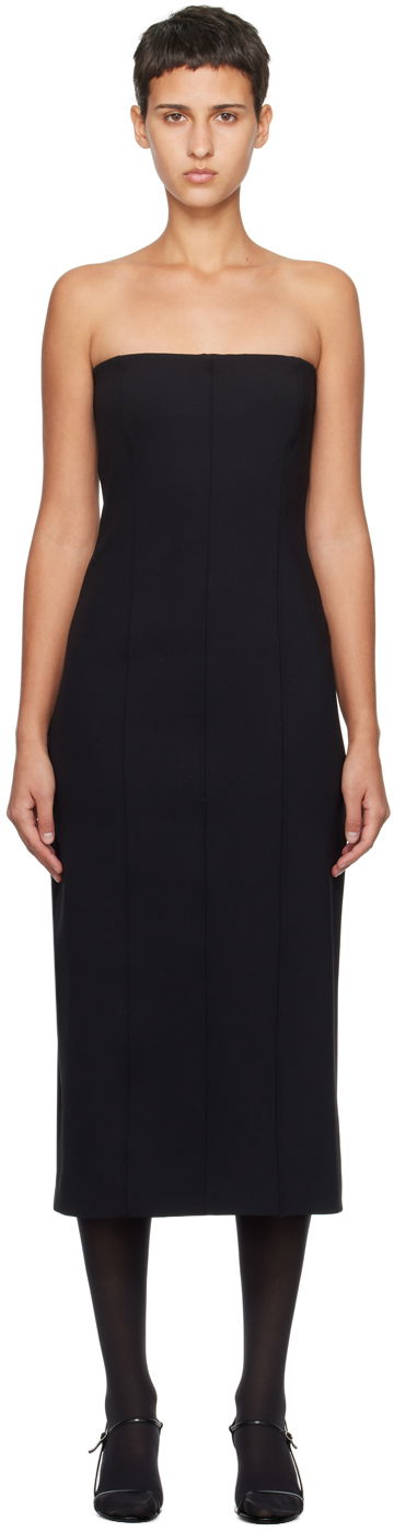 Šaty The Row Strapless Midi Dress Čierna | 6564-K106, 0