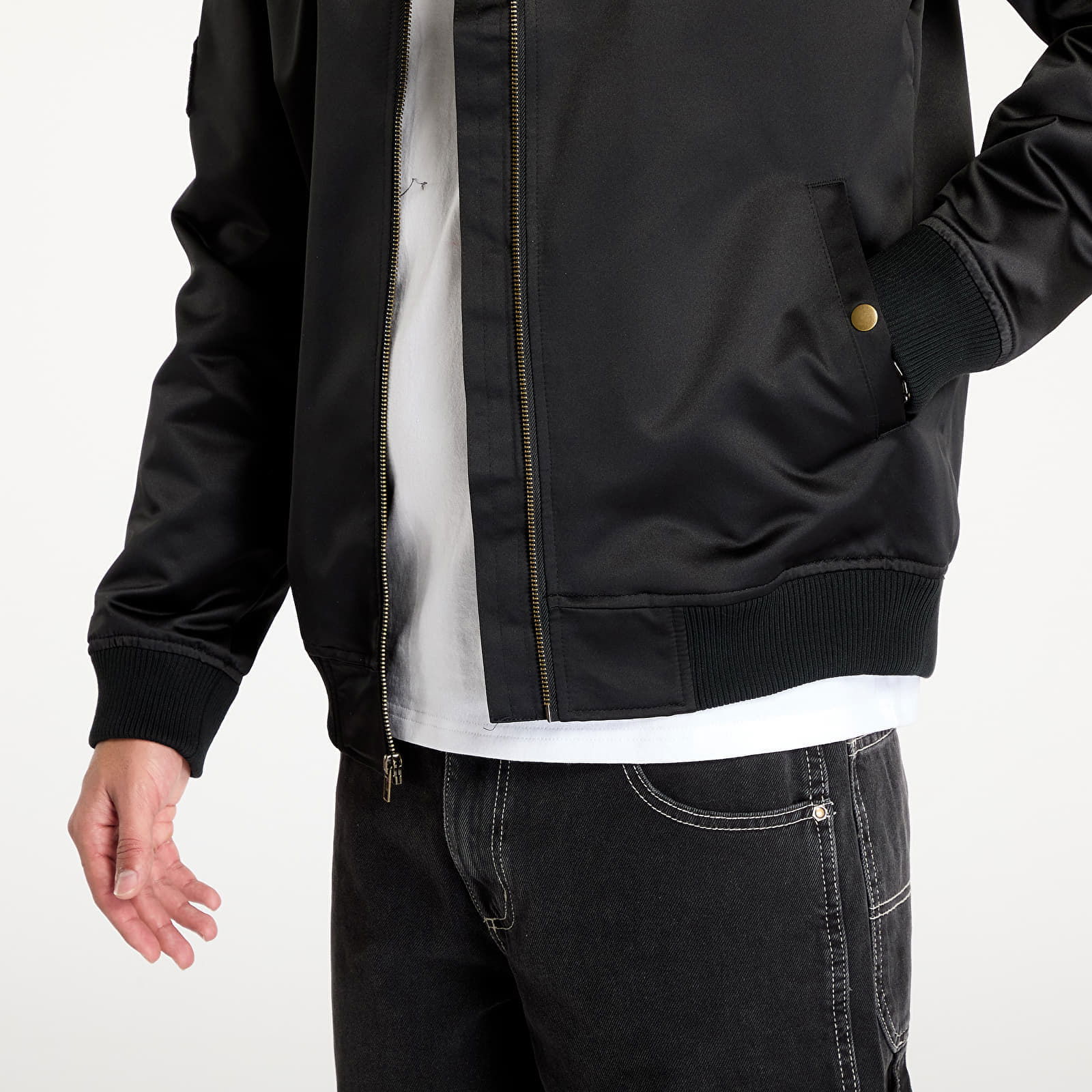 Team Leader Satin Vintage Bulls Bomber Jacket