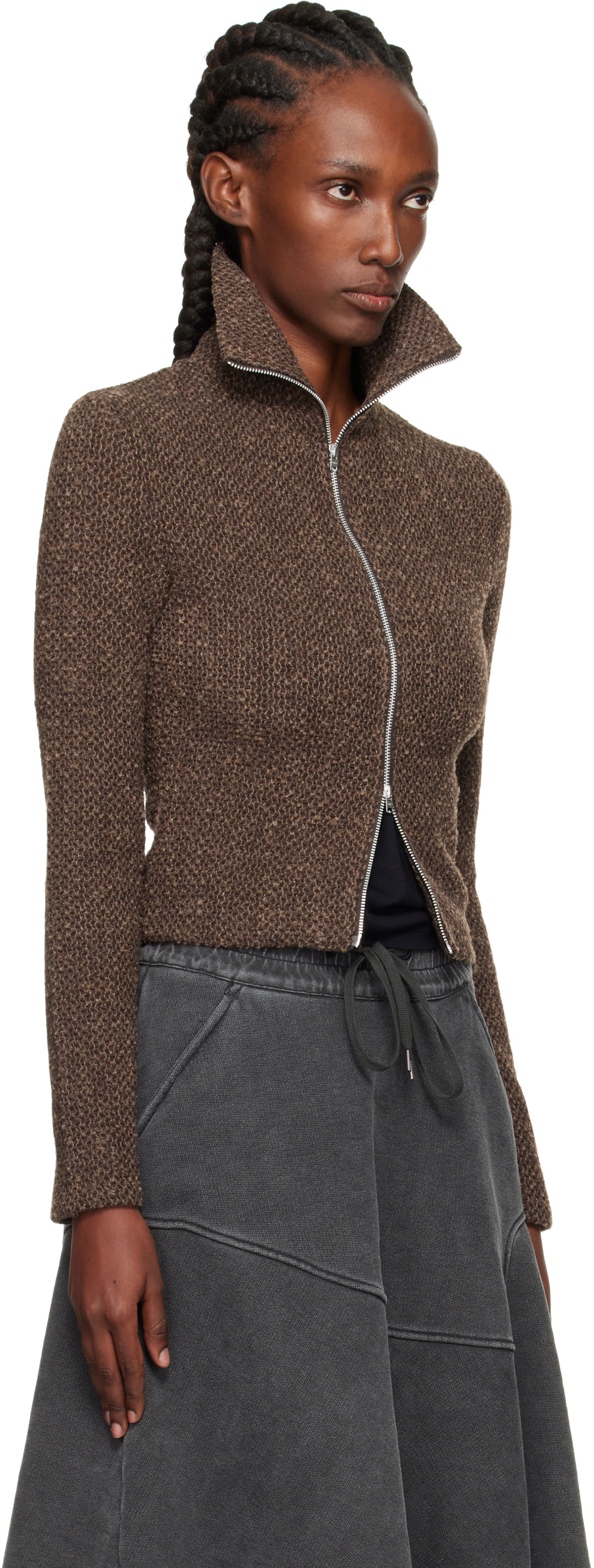 Bunda OUR LEGACY Our Legacy Slim Zip Long Sleeve Jacket Hnedá | W4256SB, 1