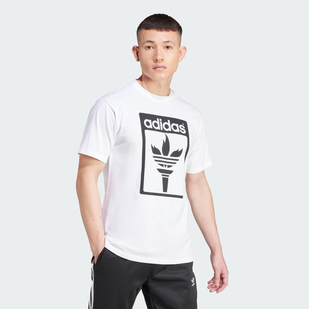 Tričko adidas Performance Trefoil Torch Biela | JJ1218, 0