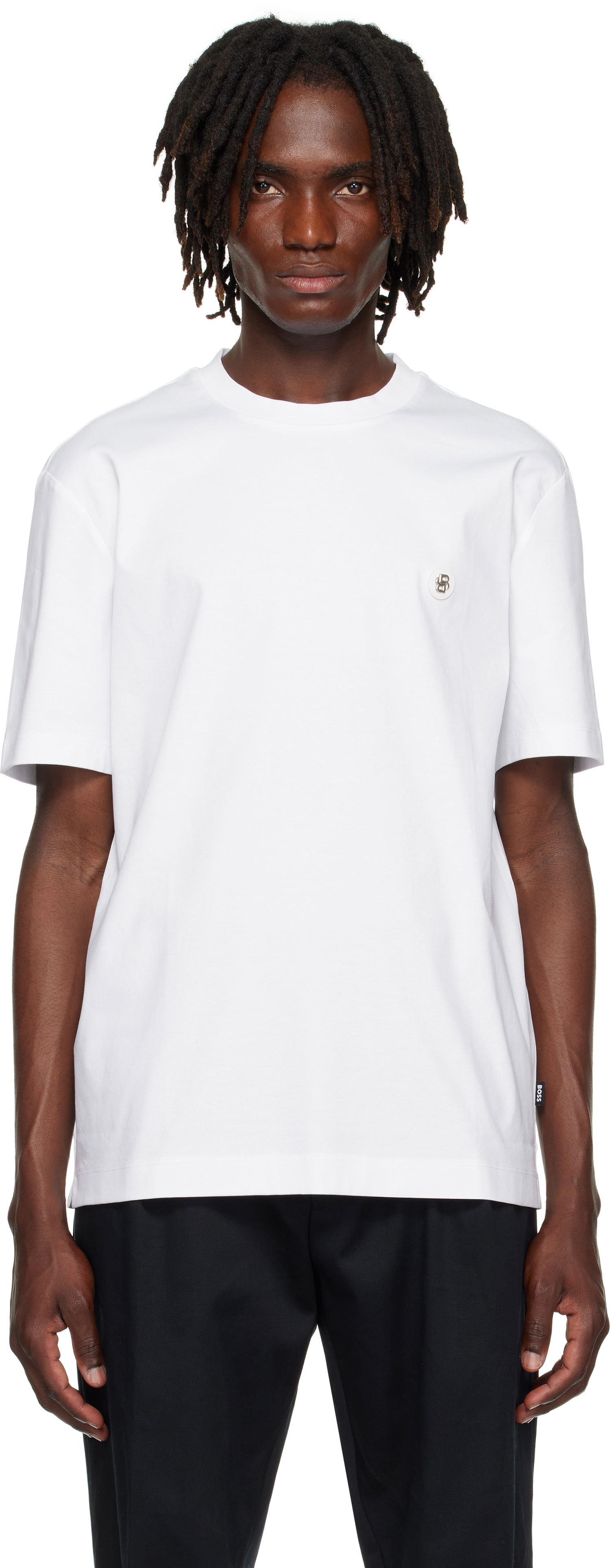 Tričko BOSS BOSS Regular-Fit Monogram T-Shirt Biela | 50520298, 0