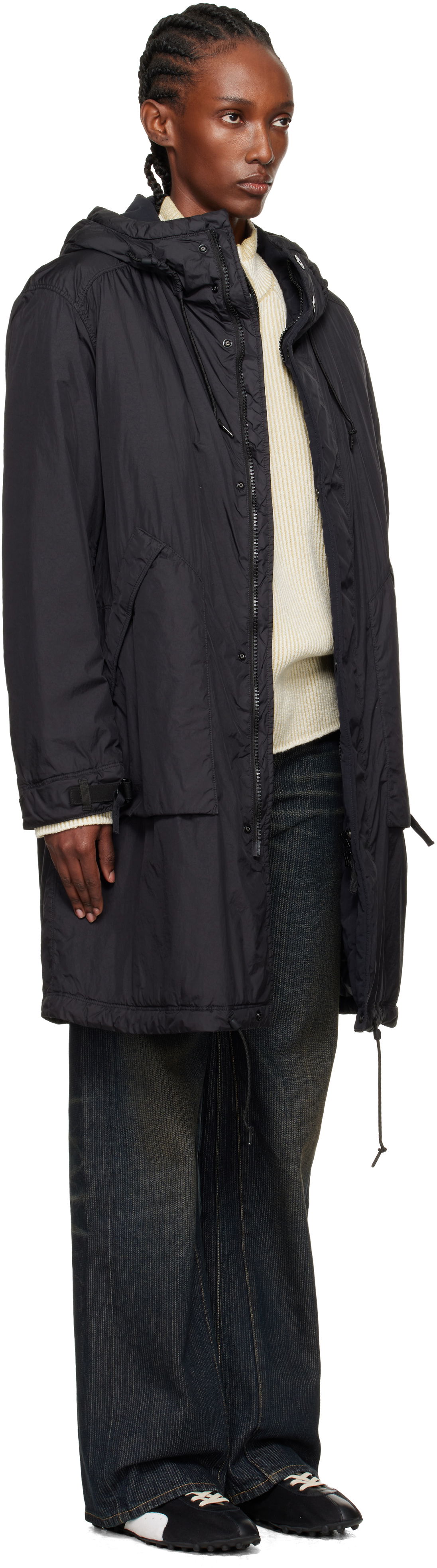 Kabáty Stone Island Crinkled Reps NY Coat Čierna | K2S15 7100003 S0A23, 1